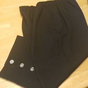 Black dressy capris elastic waistband, size 12
